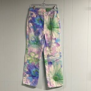 Floral jeans- like new